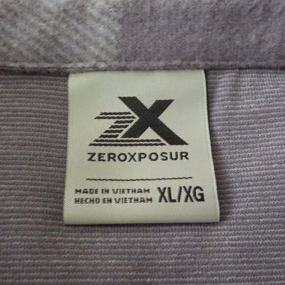 Zeroxposur Fleece Shirt Jacket - New w/Tags - X-Large Purple Plaid Button  (713) - Picture 3 of 5
